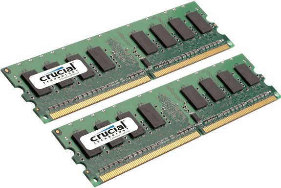 Crucial 4Go Kit DDR PC2-5300 (CT2KIT25664AA667) CL5