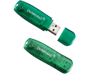 Intenso 3 x INTENSO USB 2.0 Stick UBS STICK  8GB Rainbow Line grün Speicherstick 3 Stück 