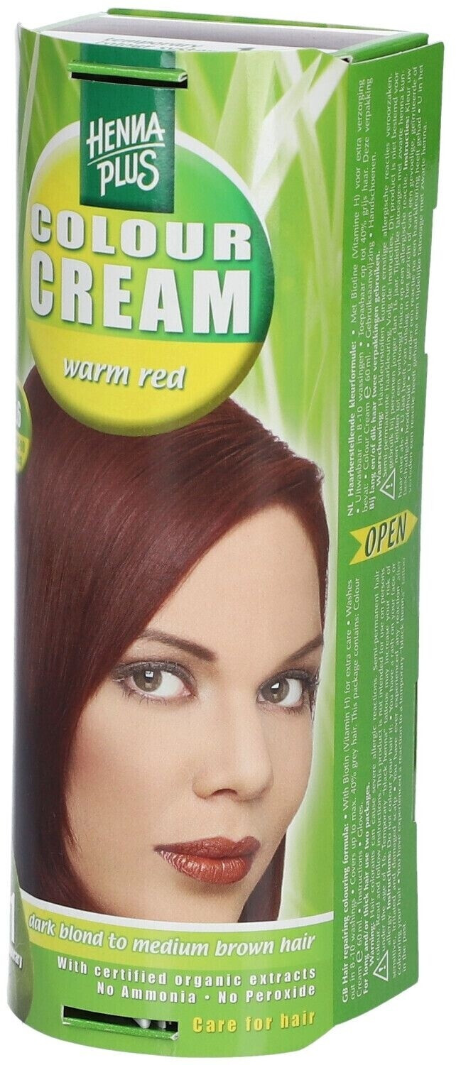 Hennaplus Colour Cream Warm Red (60 ml)