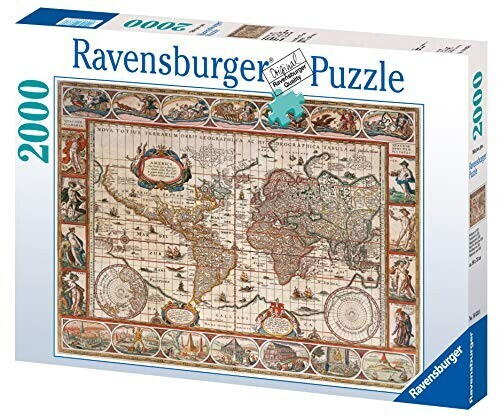 Puzzle 76 pièces, thème Planisfère. A partir de 6 ans.