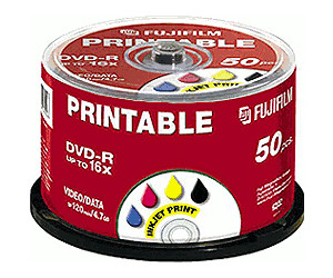 Fuji Magnetics DVD-R 4,7GB 120min 16x printable 50pk Spindle