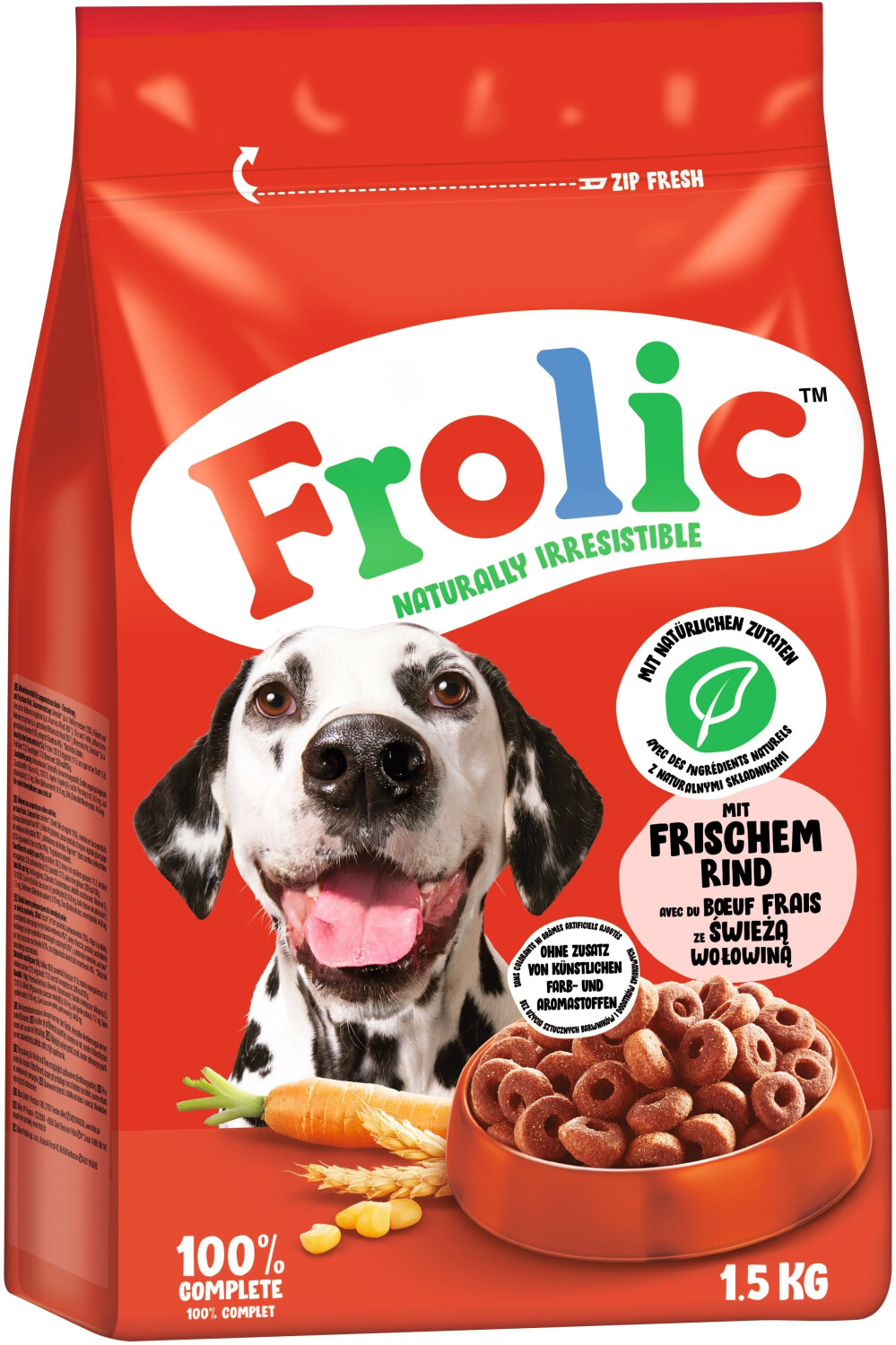 Frolic Complète Boeuf, carottes et céréales (1,5 kg)