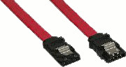 Photos - Cable (video, audio, USB) InLine SATA -> SATA Cable with safty clip, 0.3m  (27703A)
