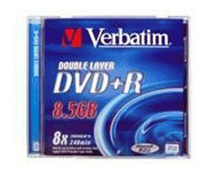 Verbatim DVD+R DL 8,5GB 240min 8x 1pk Jewel Case