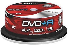 Emtec DVD+R 4,7GO 120min 16x cake box de 25 pièces