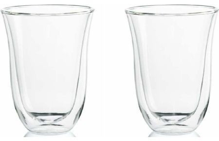 DeLonghi Bicchieri Glass Latte Macchiato Cups, Set of 2 – ECS Coffee