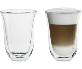 konsimo 250 ml Durchsichtig 2er set GEO Doppelwandige Kaffeegläser Cocktailgläser Wassergläser Teeglas Teegläser Tasse