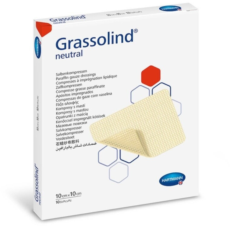 Hartmann Grassolind ointment compresses 7,5 x 10 cm sterile (10 pcs.)
