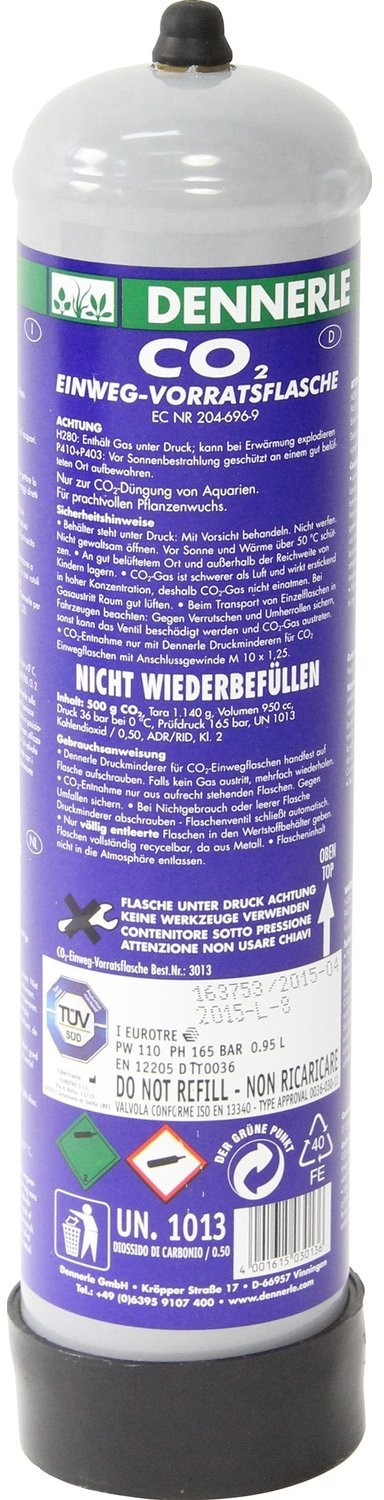Dennerle Comfort-Line CO2 bouteille jetable 500 g