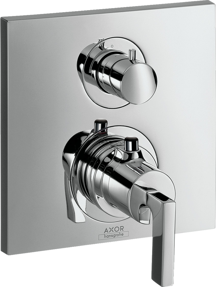 Axor Set de finition pour mitigeur thermostatique encastré avec robinet d'arrêt Citterio poignée manette (39700)