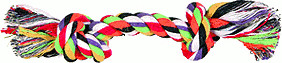 Photos - Dog Toy Trixie Playing rope, cotton, multicoloured, 50 g / 20 cm 
