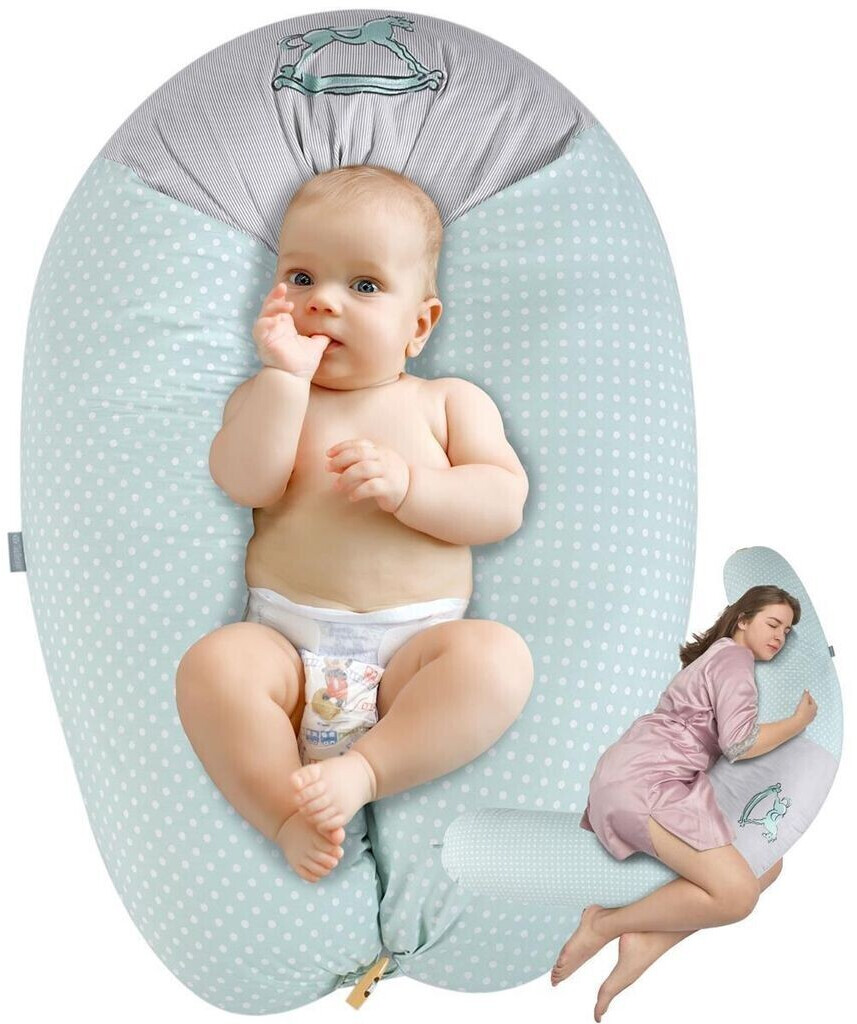 Sei Design Set coussin d'allaitement 190 x 30 cm avec housse