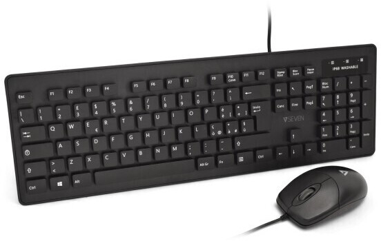 V7 IP68 Washable Antimicrobial Keyboard and Mouse Combo