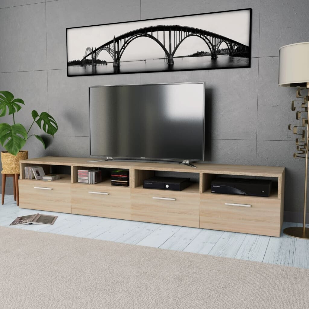 vidaXL Meuble TV 2 pcs aggloméré 95 x 35 x 36 cm