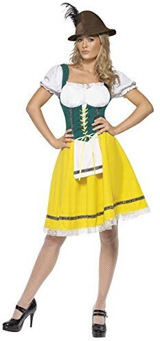 Smiffy's Robe bavaroise Gundel vert/jaune