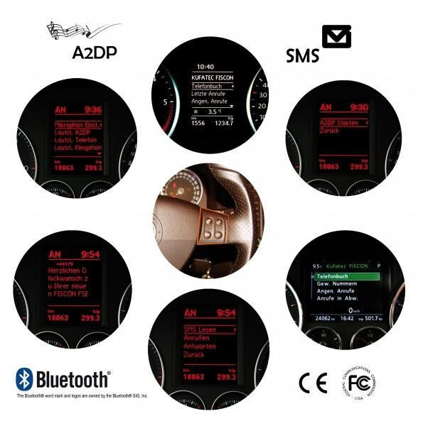 Bluetooth Freisprecheinrichtung FISCON Pro für Audi MMI 2G 