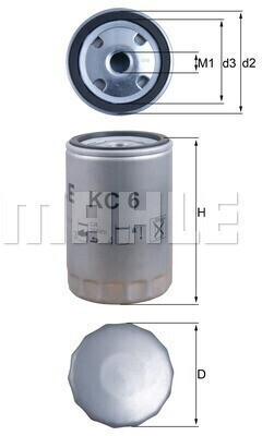 MAHLE KC 5 Kraftstofffilter - Anschraubfilter 76mm Für Toyota Land Cruiser