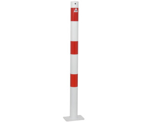 65 x 60 cm umlegbar Pfosten Absperrpfosten 2 x Parkplatzsperre Kreuz rot weiß 
