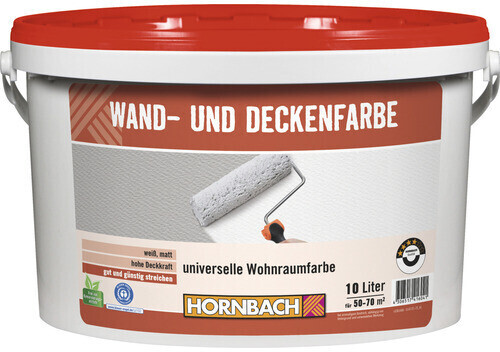 Hornbach Wand- und Deckenfarbe weiß konservierungsmittelfrei 10 l ab 27