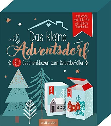 Ars Edition Das kleine Adventsdorf - Geschenkboxen zum Selbstbefüllen