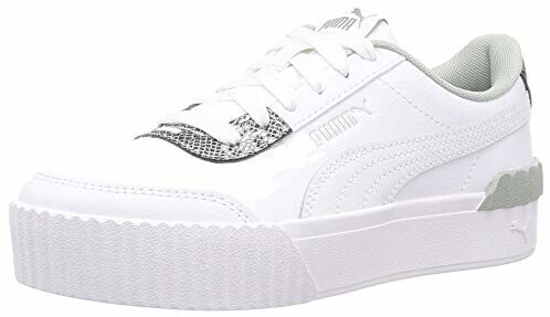 puma carina lift snake trainers in white