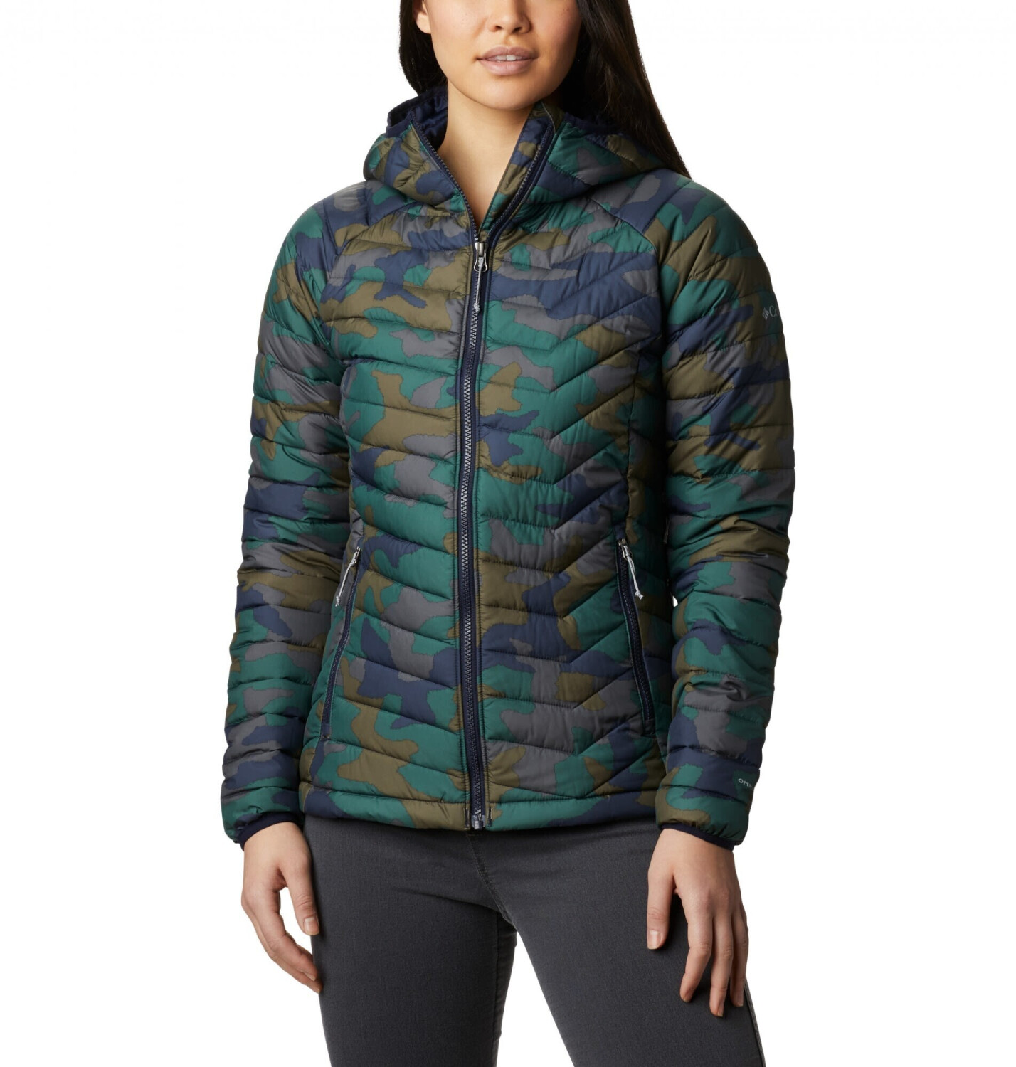 Columbia Powder Lite Hoodie Jacket Woman dark nocturnal camo au