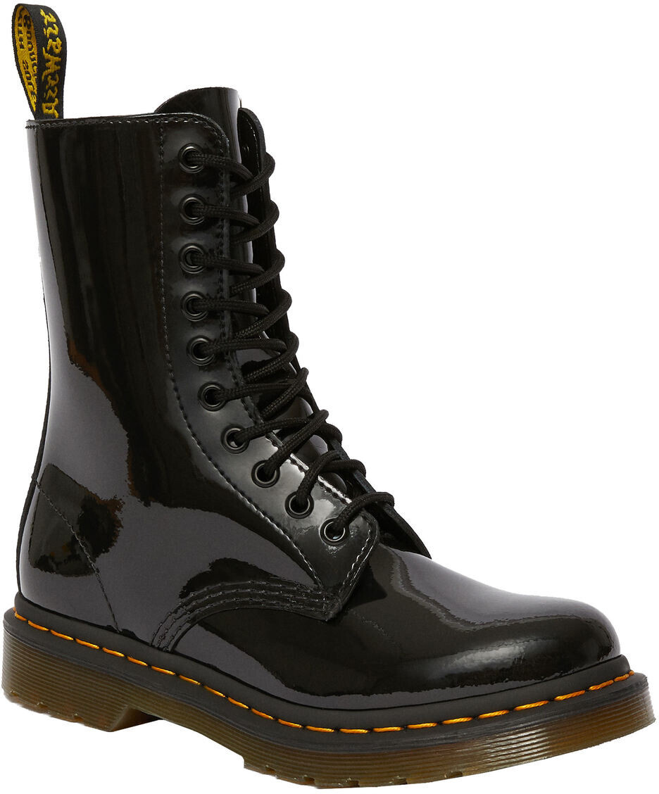 womens black shiny dr martens