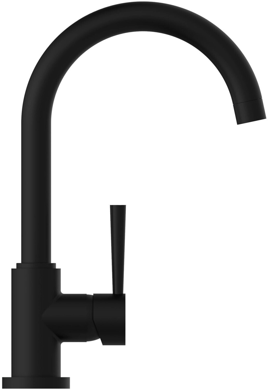 Schütte Cornwall mit hohem Rundbogenauslauf Hochdruck schwarz matt
