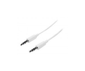 MU3MMMSWH 3.5mm Audio Aux Stereo Male to Male Headphone Cable 2x 3.5mm Mini Jack White M StarTech.com 3m White Slim 3.5mm Stereo Audio Cable 