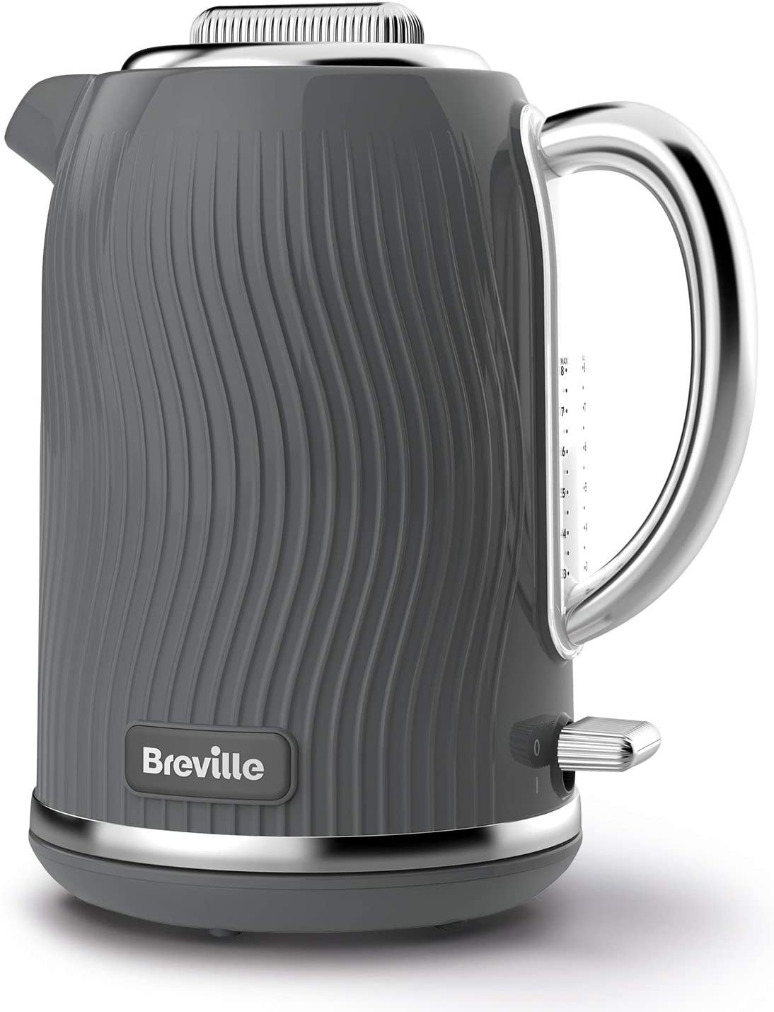 breville vkt091 flow electric kettle, 3 kw fast boil, mushroom cream