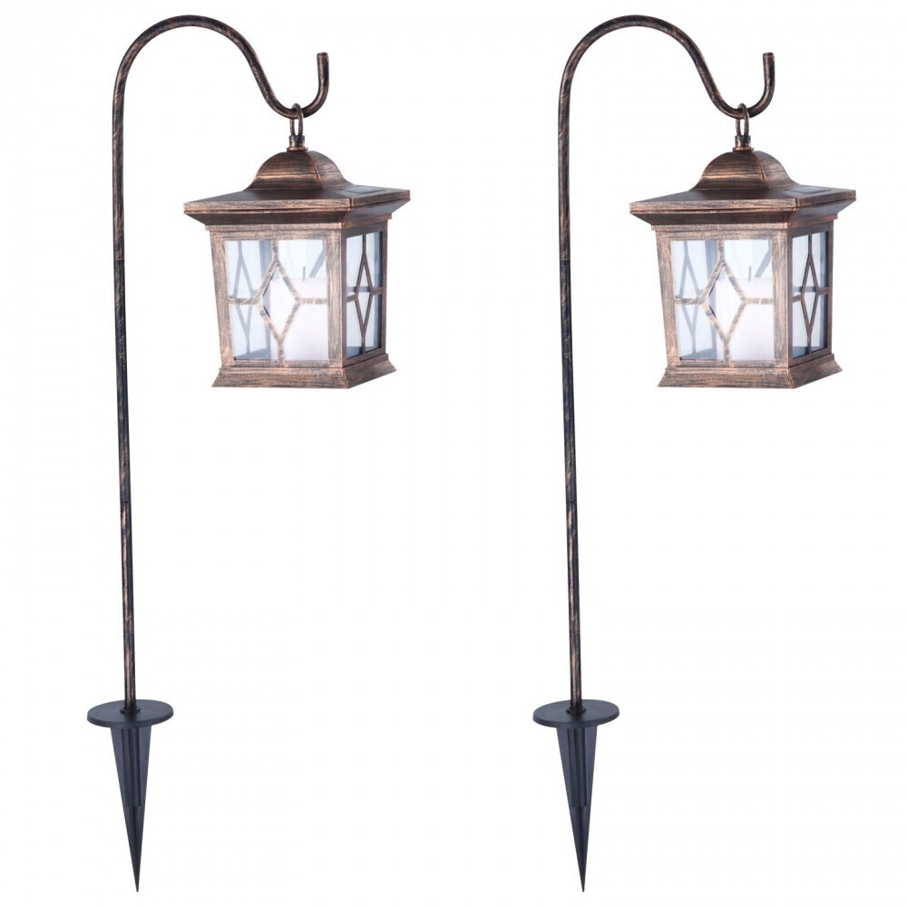 ETC Shop 2er Set LED Solar Garten-Laterne Kupfer ab 22,90