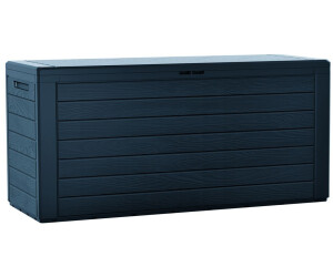 Grande Prosperplast Woodebox Coffre de Jardin 280 litres Boardebox en Plastique Couleur Ocre foncé 116 x 43,8 x 55 cm 