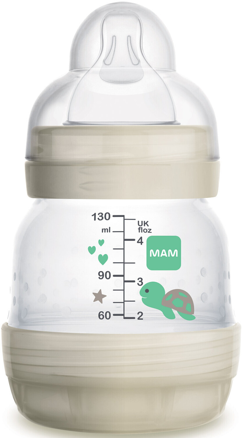 MAM | Biberon Easy Start anti-colique 0+ mois (130 ml) Dune – Biberon avec  tétine en silicone débit 0 idéal pour l'allaitement mixte – Biberon pour