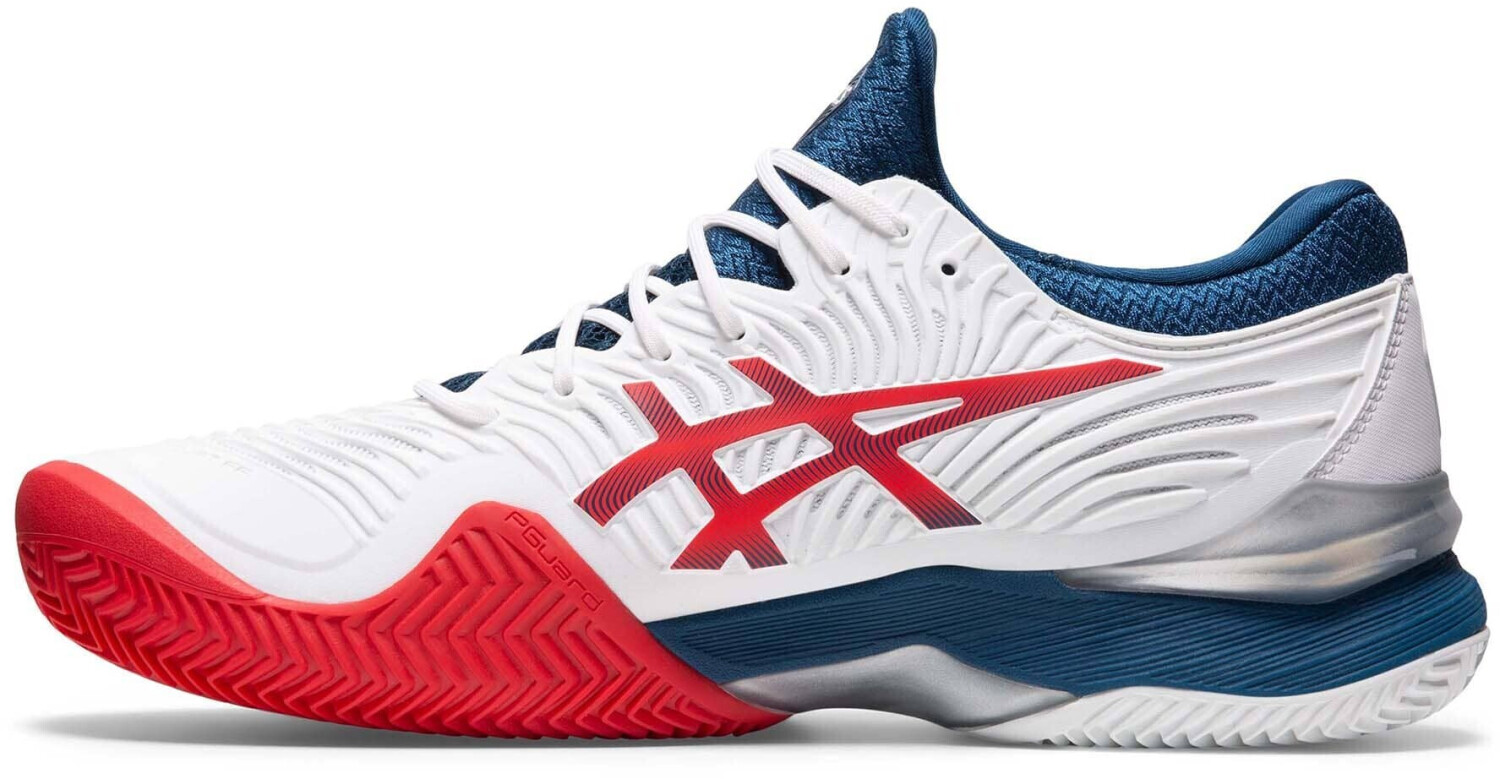 asics court ff 2 white mako blue