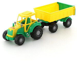 WADER Little Farmer Traktor mit Anhänger Trecker Kinderspielzeug Sandkasten 