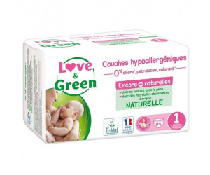Love & Green Couches hypoallergéniques taille 1 (2-5 kg) au