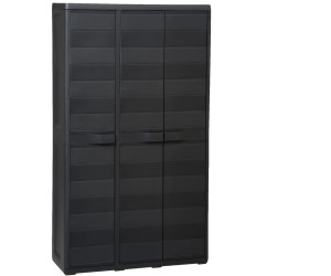Vidaxl armoire de rangement de jardin avec 4 étagères noir 43700