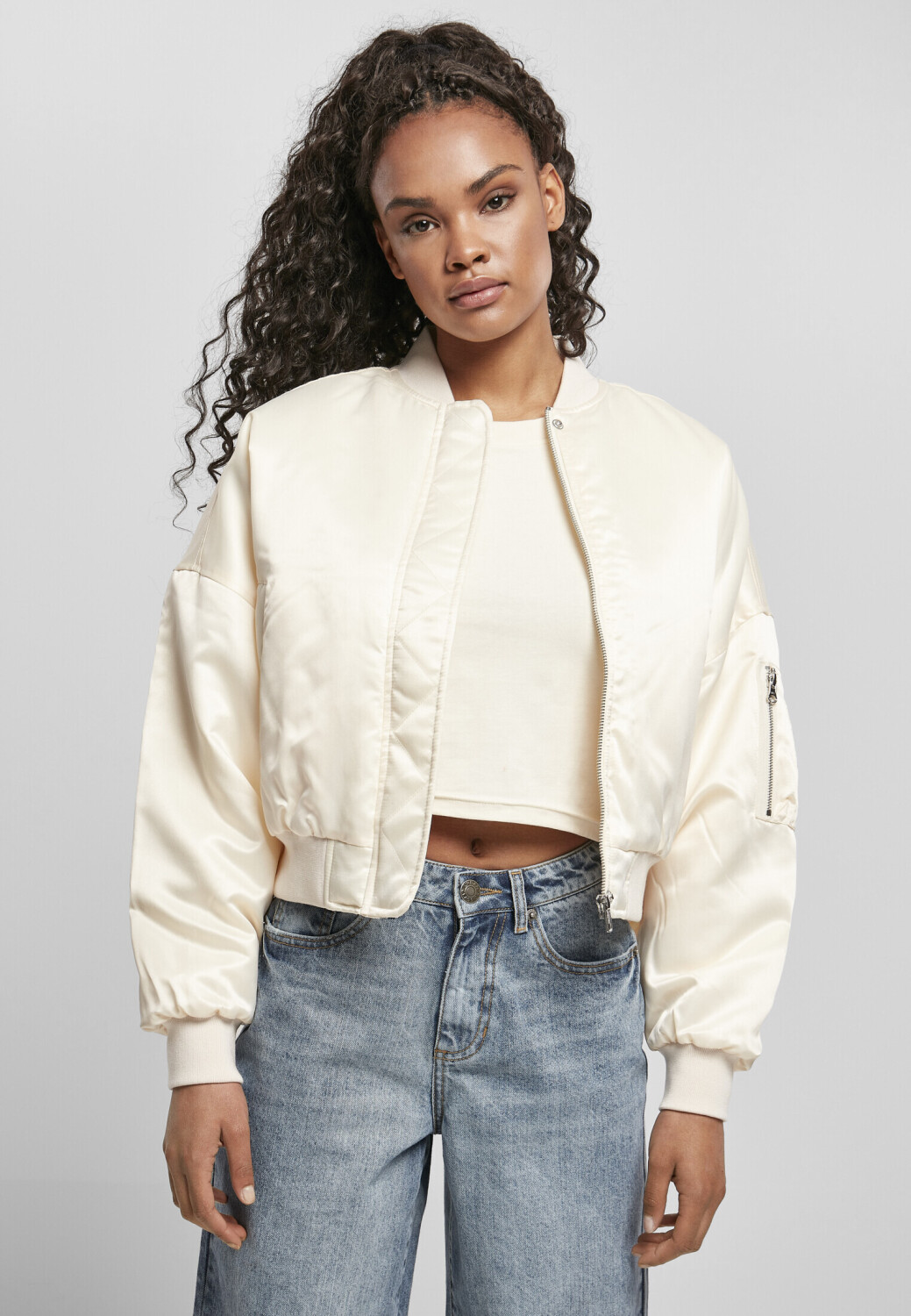 Urban Classics Tb4542-ladies Short Oversized Satin Bomber Jacket Ladies Urban Classics Tb4542-ladies Short Oversized Satin Bomber Jacket Ladies