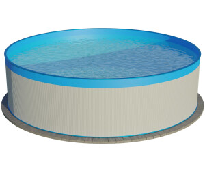 Stahl 0,3mm weiß Overlap 300x90 90cm tief Folie 0,2mm blau Planet Pool Stahlwandpool rund Größe wählbar 