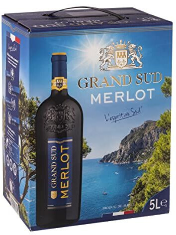 Grand Sud Merlot Pays d`Oc IGP 5l Bag-in-Box ab 17,99 € | Preisvergleich  bei
