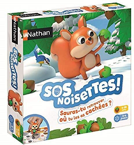 Nathan - SOS Noisettes - Jeu Coopératif - Retrouve Les Noisettes - A Jouer  en Famille ou entre Amis - Se Joue de 2 à 4 Joueurs - Pour Enfants à partir