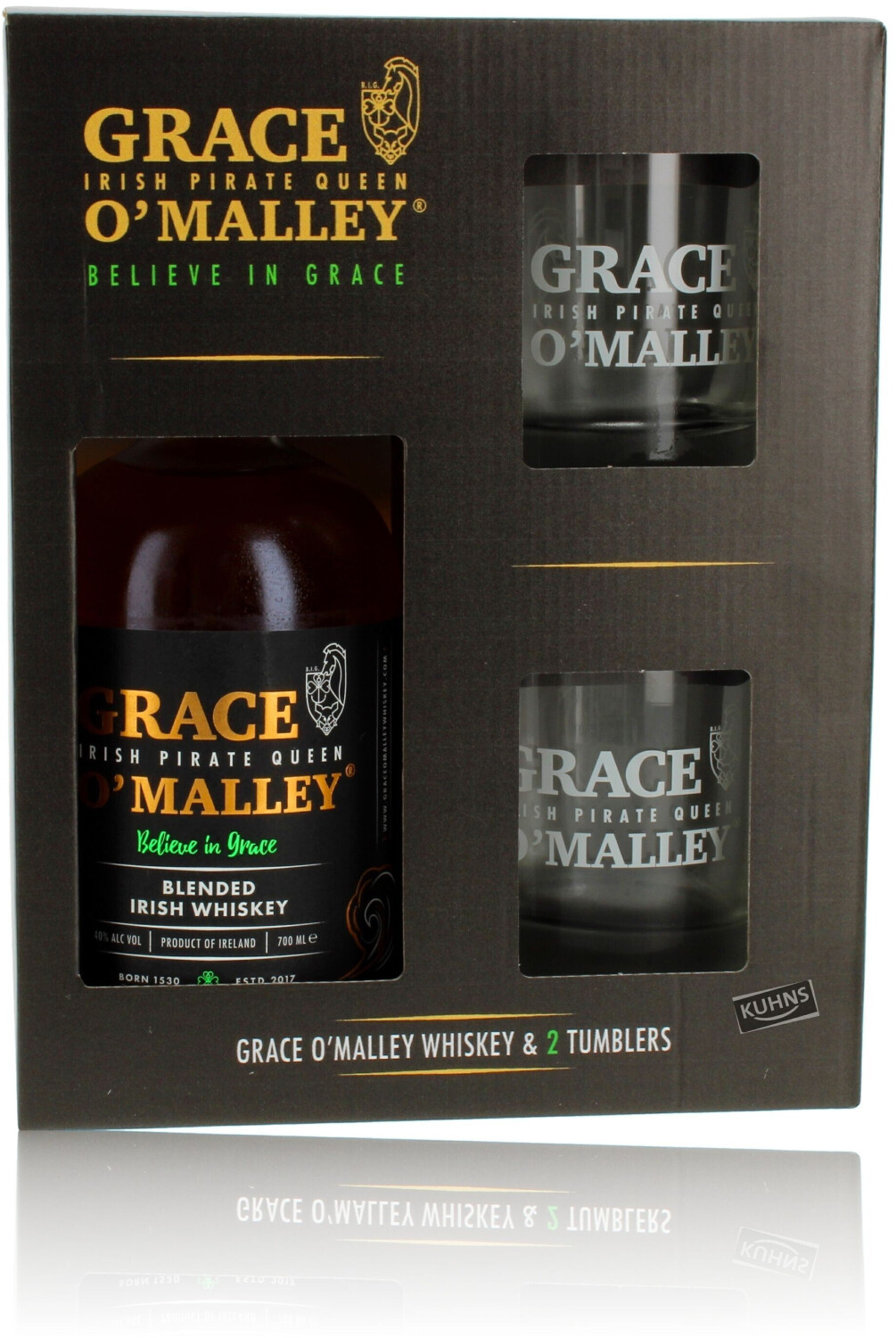 Grace O'Malley Blended Irish Whiskey 40% 0,7l Gift Pack ab 29,90 ...