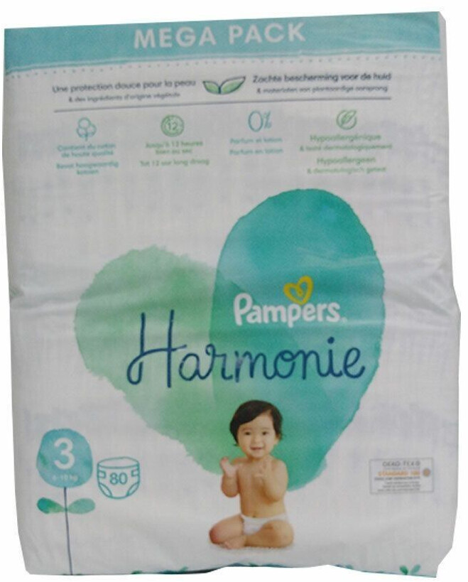Pampers Harmonie size 3 (610 kg) 80 pcs. au meilleur prix sur idealo.fr