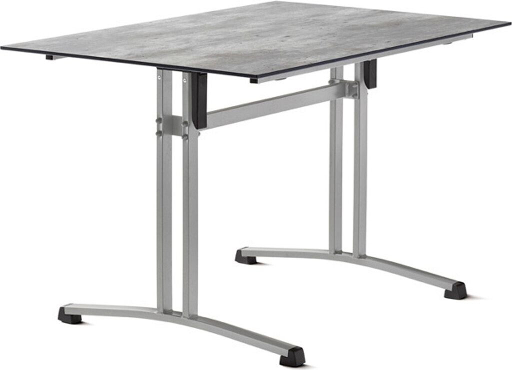 OEF Furnishings Klapptisch, 180 Cm, Aus Legiertem Stahl & Kunststoff – Hellgrau, Faltbar & Leicht – Maße: 30 X 72 Cm (zusammengeklappt)