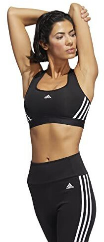 Buy Adidas Powerreact Training Medium-Support 3-Stripes Sports-Bra (HC7889)  black/white from £11.00 (Today) – Best Deals on