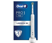 Oral-B PRO 1 750 Cepillo de dientes eléctrico blanco con estuche de viaje