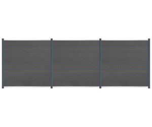 Delta EASYFENCE WPC Sichtschutzzaun 180x180 cm mit Dekorleisten