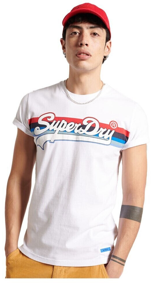 Superdry Vintage logo cali stripe T-Shirt (M1011241A)