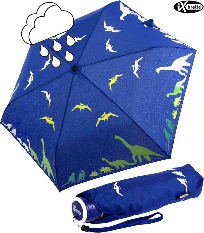 Parapluie Enfant IX-brella Dinosaures - Change De Couleur Sous La Pluie - 95cm, Léger (190g)