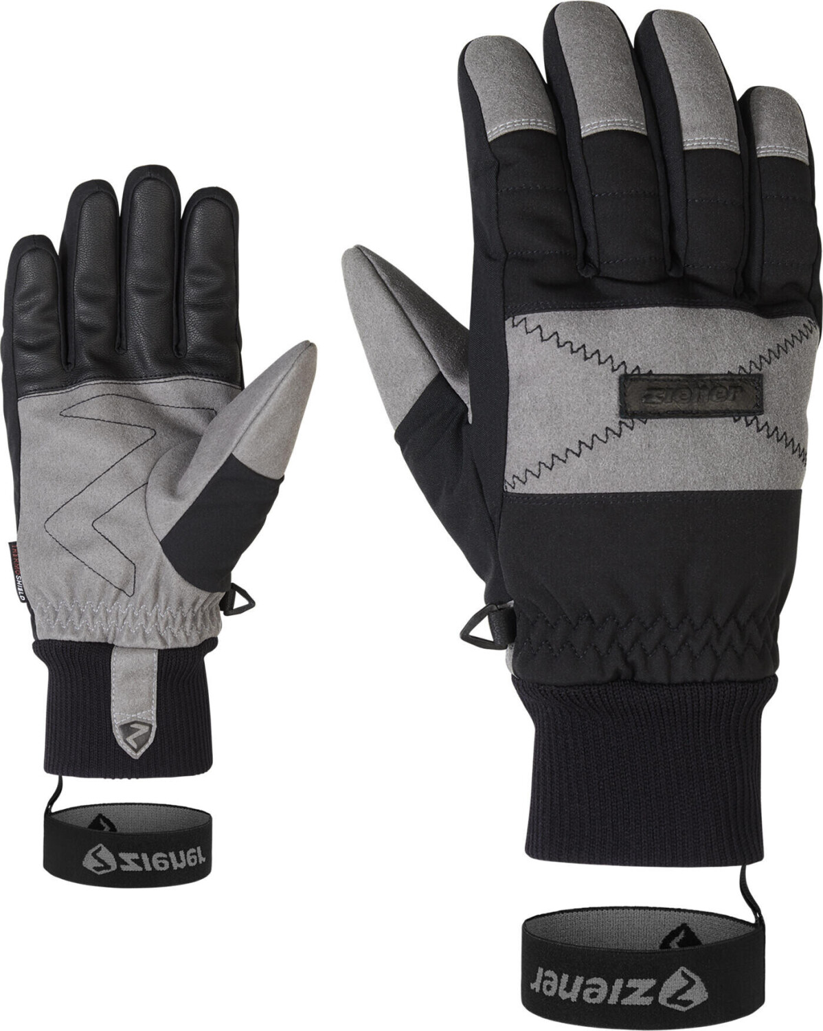 Gants De Ski ZIENER Gary AS - Imperméables, Respirants (membrane Aquashield) - Paume Renforcée, Ventilation Dos Main - Homme